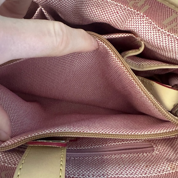 Dooney & Bourke Pink and Cream Satchel with Monogram Pattern - Picture 6 of 14